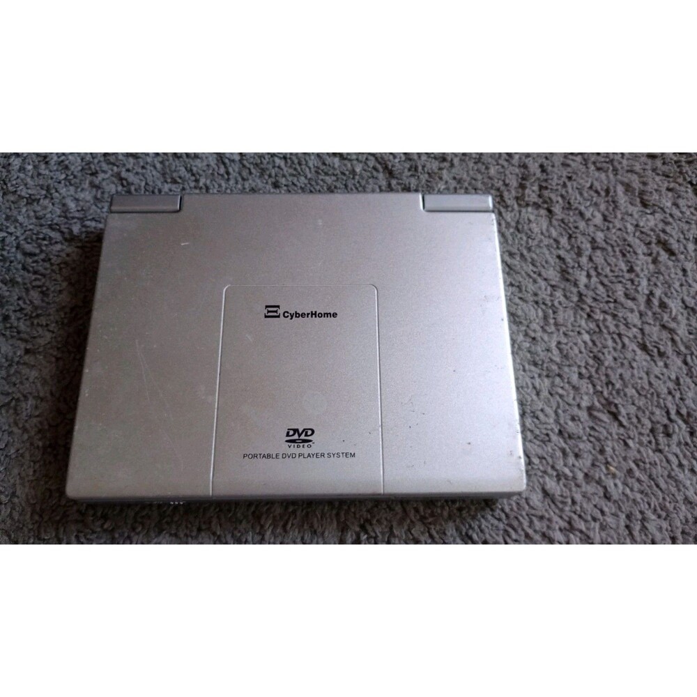Cyberhome Portable DVD Player System Silver Untested NO REMOTE NO PWR CORD